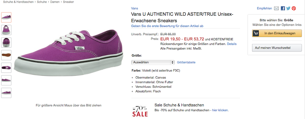 Vans-Angebot-Violet